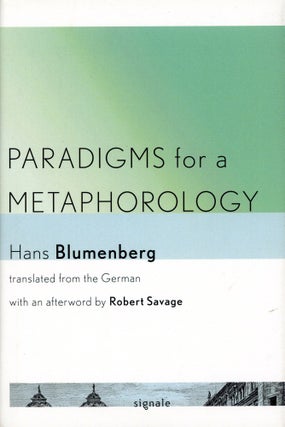Item #1416 Paradigms for a Metaphorology. Hans BLUMENBERG