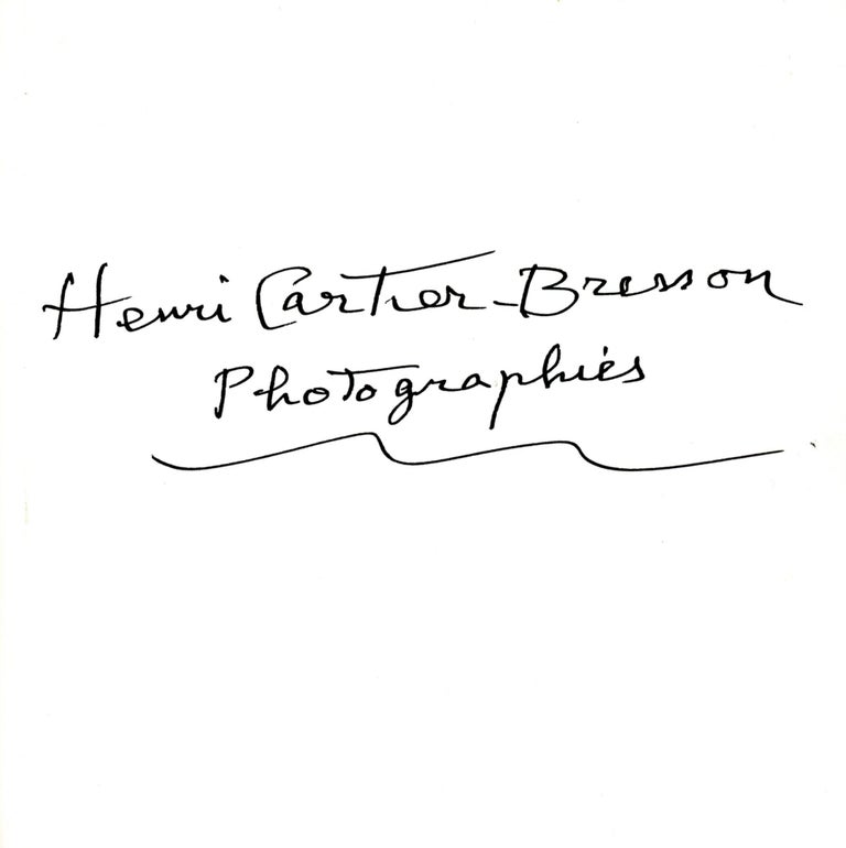 Item #2206 Henri Cartier-Bresson: Photographies. Gérard MACÉ, Intoduction.