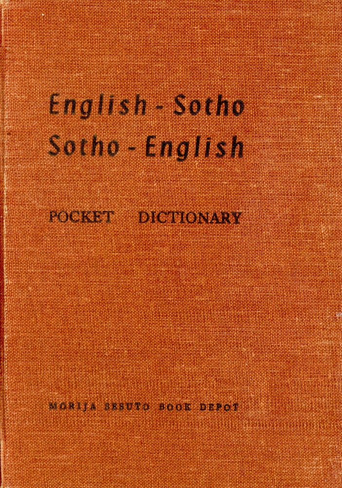Item #2765 English–Sotho, Sotho–English Pocket Dictionary. Z. D. MANGOAELA.