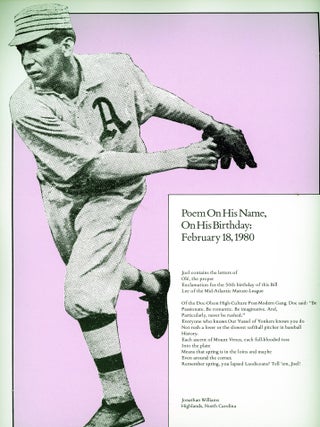 Item #3117 Poem on his Name, on his Birthday: February 18, 1980. Jonathan WILLIAMS