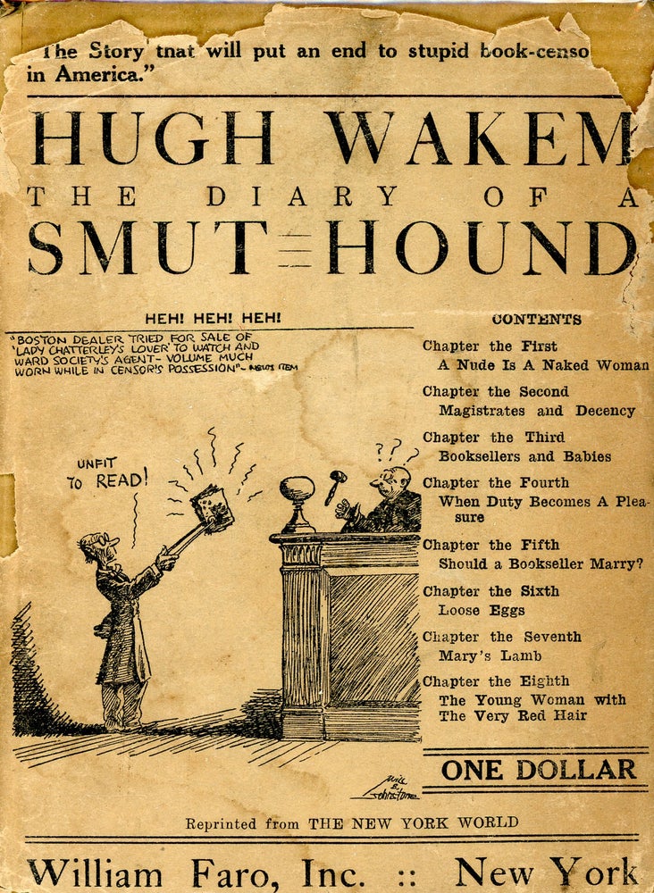 Item #3254 The Diary of a Smut Hound. Hugh WAKEM.