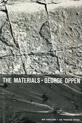 Item #3713 The Materials. George OPPEN