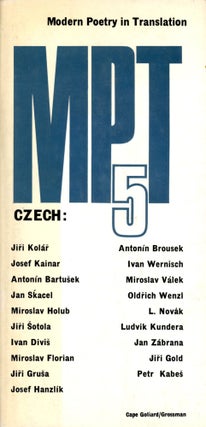Item #4122 Modern Poetry in Translation (MPT) No. 5 [Czech]. Ted HUGHES, Daniel Weissbort