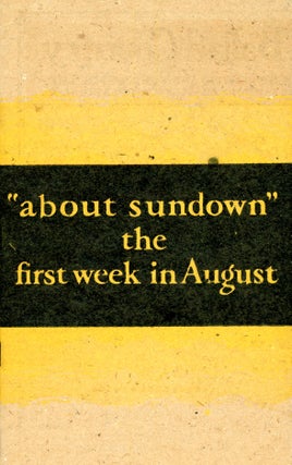 Item #4378 "About Sundown" the First Week in August. Bascam Lamar LUNSFORD