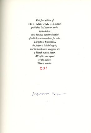 The Annual Heron