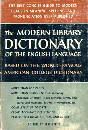 Item #5361 The Modern Library Dictionary of the English Language. Jess STEIN