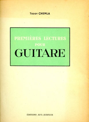 Item #5652 Premieres Lectures pour Guitare. Teddy CHEMLA