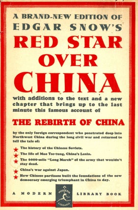 Item #5763 Red Star Over China. Edgar SNOW