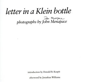 Letter in a Klein Bottle: Photographs of John Menapace