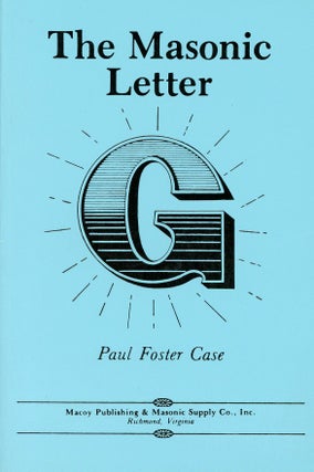 Item #6090 The Masonic Letter G. Paul Foster CASE