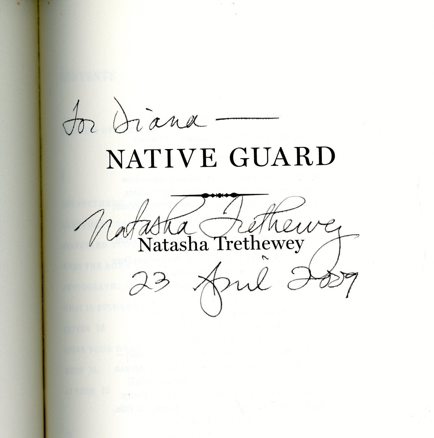 Native Guard | Natasha TRETHEWEY | Third Printing
