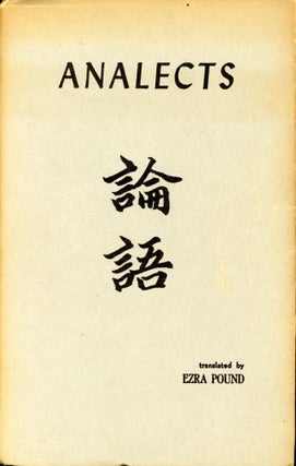 Item #7108 Analects. Ezra POUND