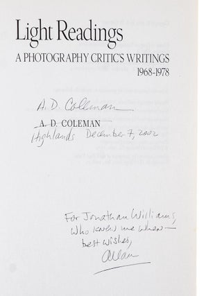 Light Readings: A Photography Critic's Writings 1968-1978