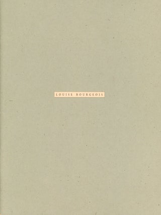 Item #7866 Louise Bourgeois. Henry GELDZAHLER, Curator