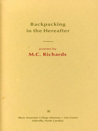 Item #8645 Backpacking in the Hereafter. M. C RICHARDS