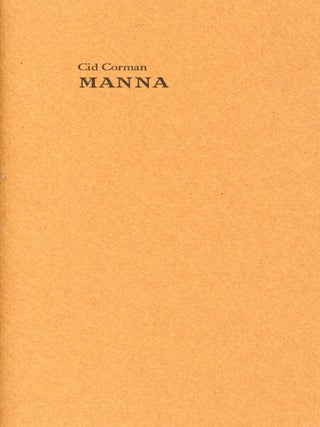 Manna: A Sheaf of Poems. Cid CORMAN.