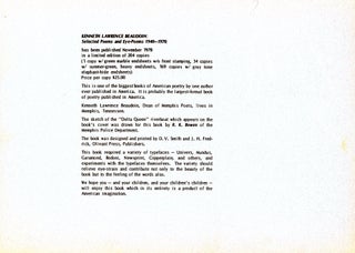Selected Poems and Eye-Poems 1940–1970