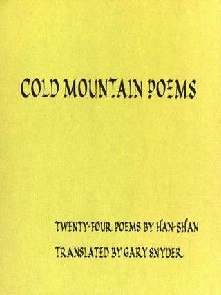 Item #9153 Cold Mountain Poems. HAN-SHAN