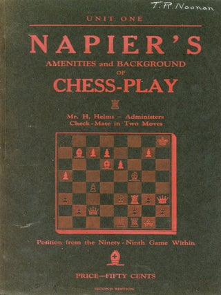 Item #9473 Napier's Amenities and Background of Chess-Play