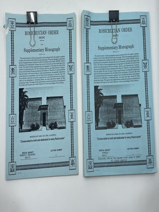 Lot of 106 Rosicrucian Order Master Monograph Newsletters & Lectures, and related ephemera