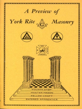 Item #9930 A Preview of York Rite Masonry
